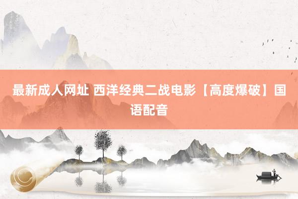 最新成人网址 西洋经典二战电影【高度爆破】国语配音